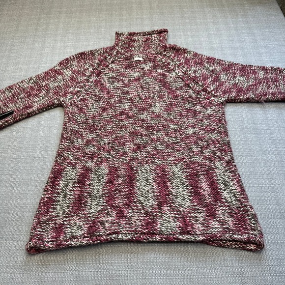 Columbia‎ Womens XL Sweater Long Sleeve Marled Knit Pink Chunky Cottagecore Wool - Picture 3 of 8